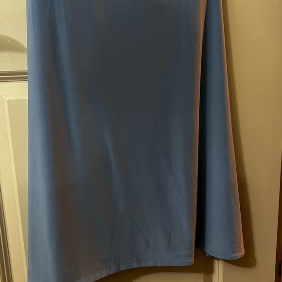 CLUB LONDON PRETTY PERFECT POWDER BLUE MATERNITY RUCHED MESH BARDOT MAXI DRESS - Picture 10 of 16